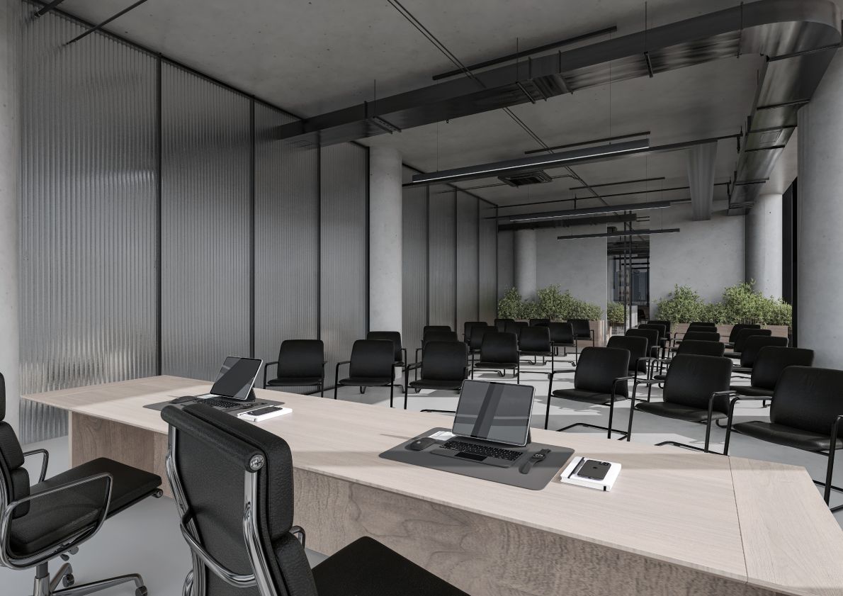 Glowing Tower Floor -1 with modern furniture and a modern conference room!
